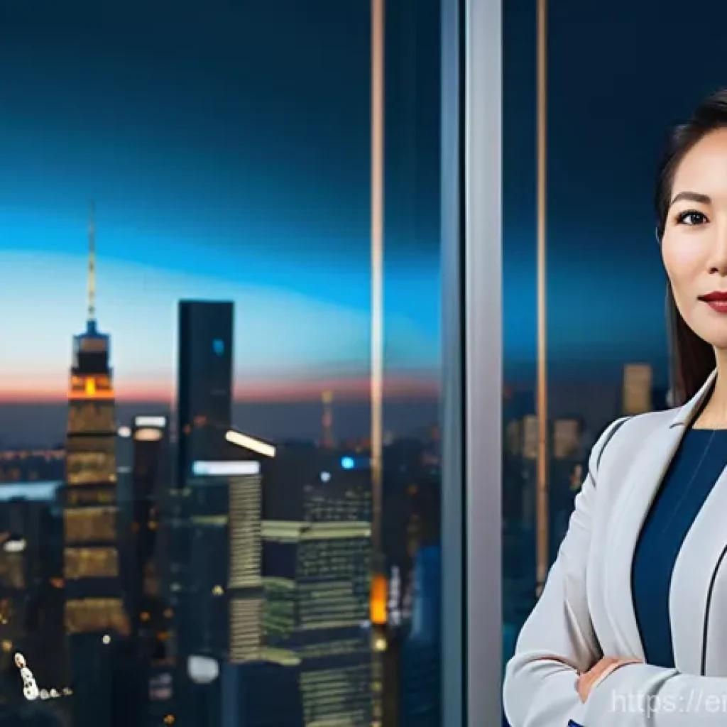 신용분석사 경력 성장 포트폴리오 작성 - **Prompt:** A dynamic, mid-career credit analyst, a woman in her late 30s of East Asian descent, sta...