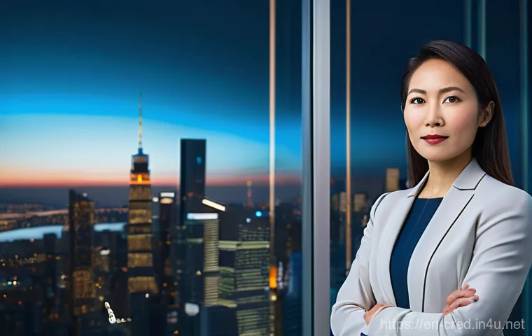 신용분석사 경력 성장 포트폴리오 작성 - **Prompt:** A dynamic, mid-career credit analyst, a woman in her late 30s of East Asian descent, sta...