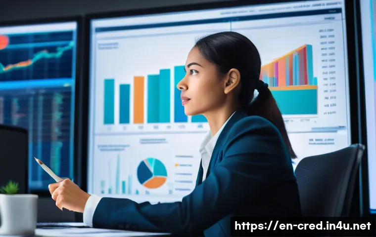 신용분석사 자격증 취득 후 투자 가능성 - **Prompt:** A focused, professional credit analyst (male or female, diverse ethnicity) meticulously ...